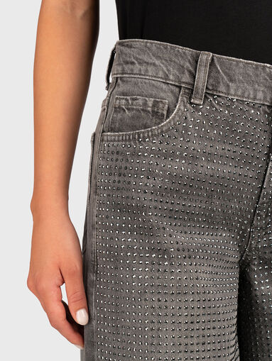 High waisted wide leg jeans - 4