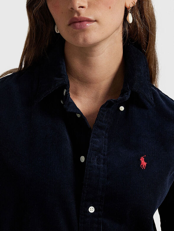 Slim fit corduroy shirt - 4