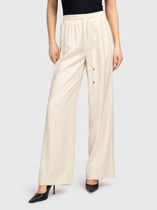 Striped pants in viscose blend