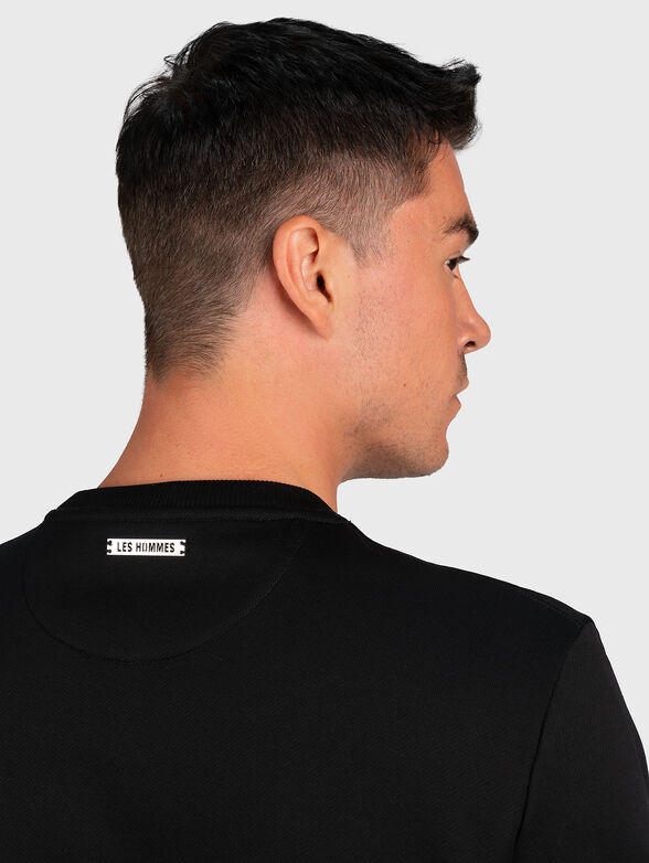 Black sweatshirt with decorative zippers - 6