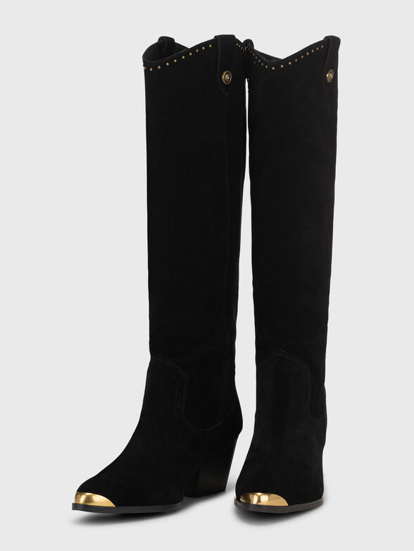 Black boots with gold accents  - 6