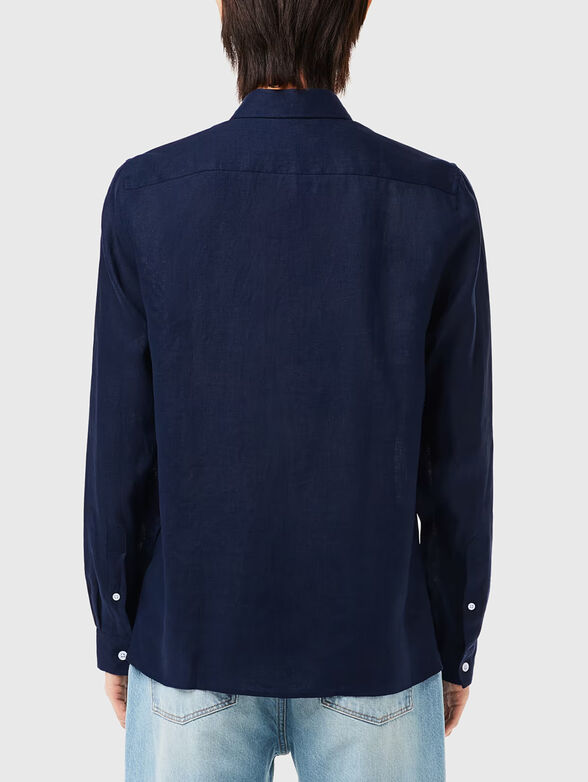 Navy blue linen shirt​ - 3