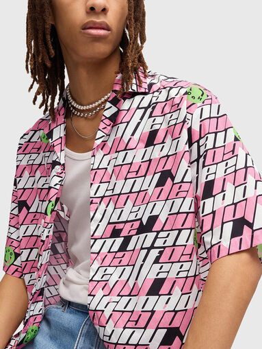 Printed cotton poplin shirt - 5