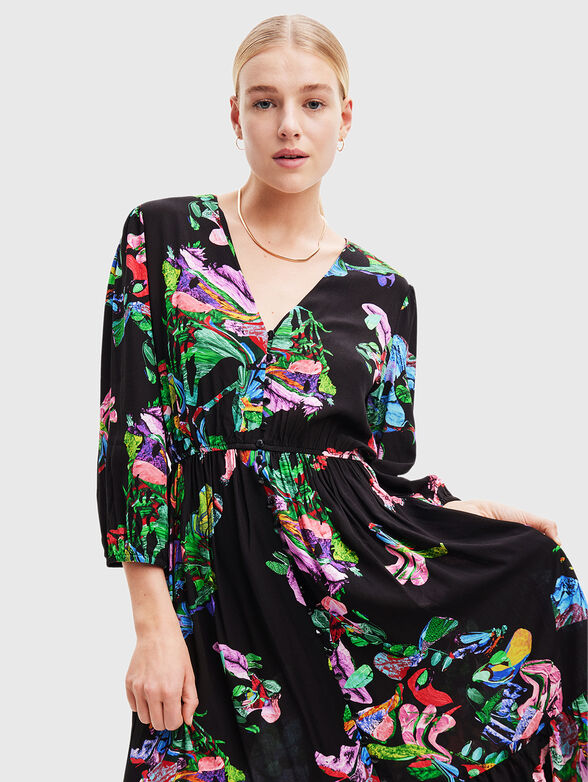 Long dress with floral print - 4