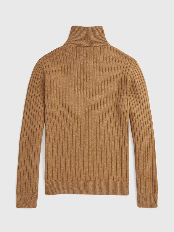 Wool and cotton sweater with zip - 2