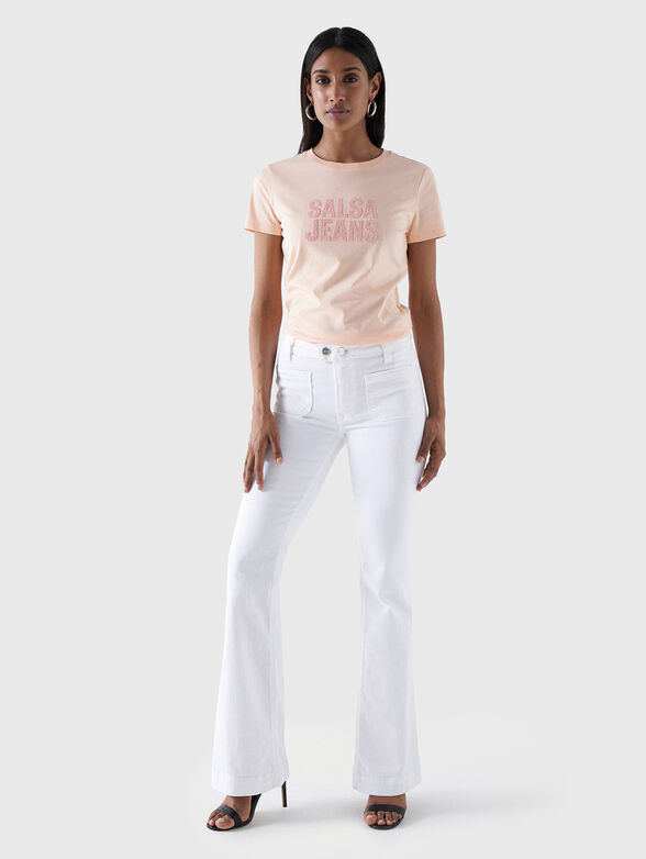 T-shirt in fuxia with embossed logo - 2