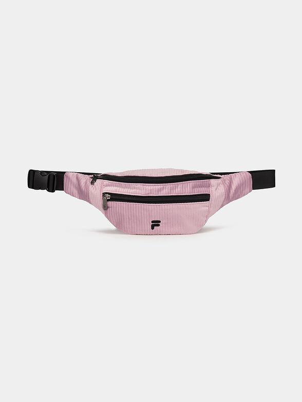 CUIABA grey waist bag in velvet jeans fabric - 1