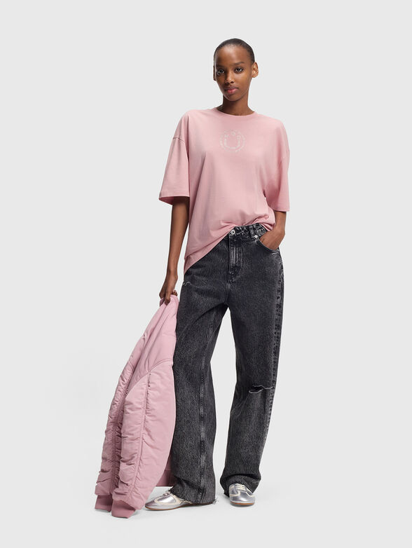 Oversized T-shirt with rhinestones - 2