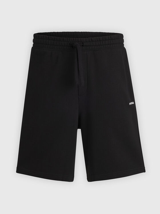 Памучни къси панталони с лого - 1