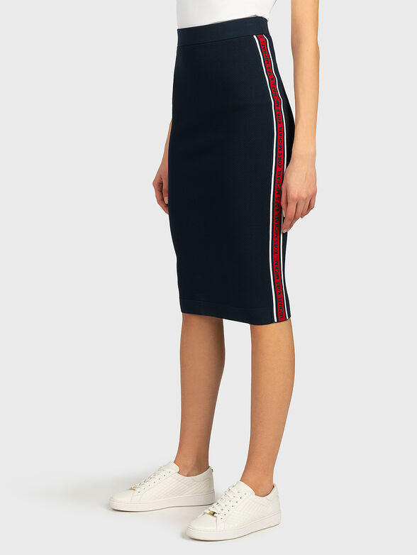 Slim skirt with branded tapes - 1