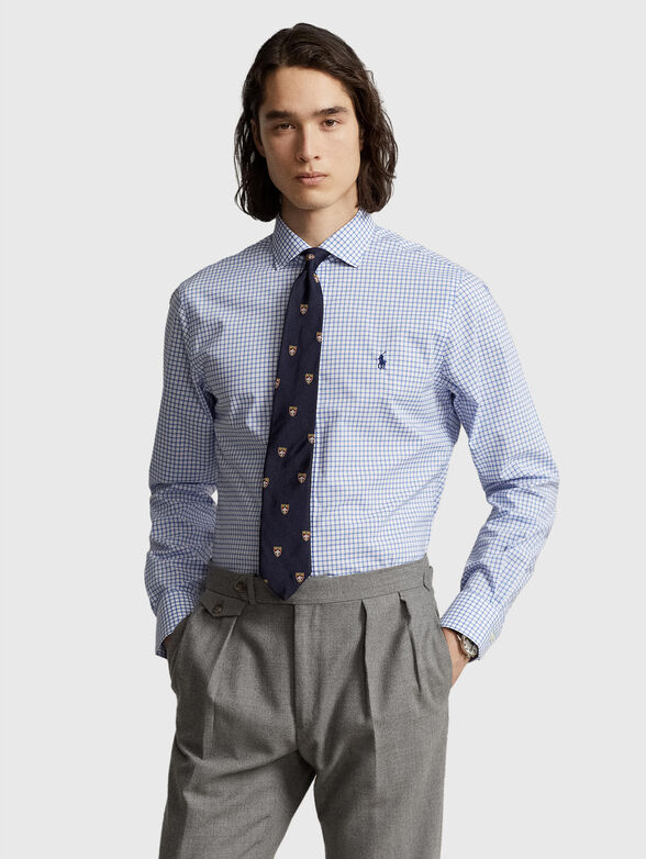 Checked shirt with logo detail  - 1