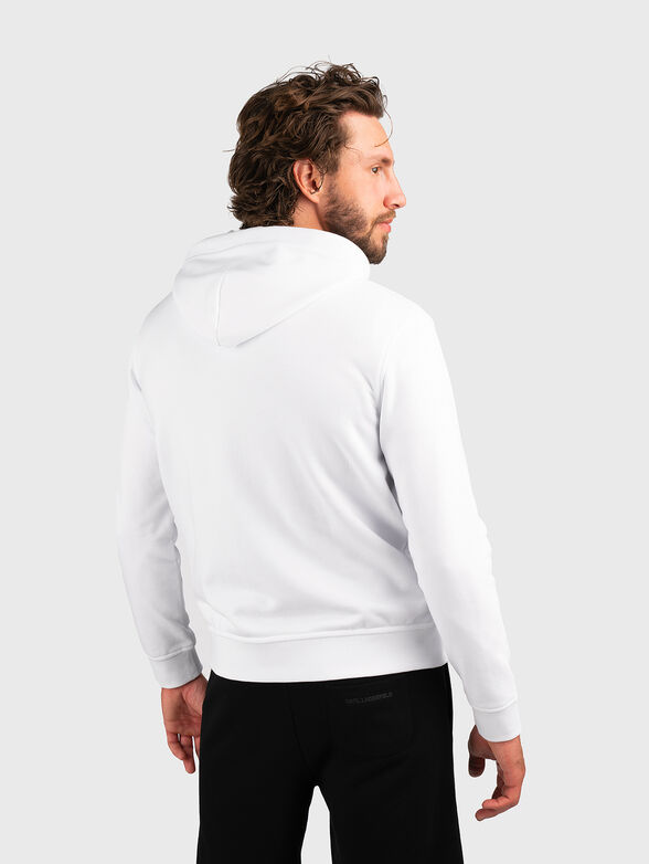 White sweatshirt with contrast zip and logo - 1