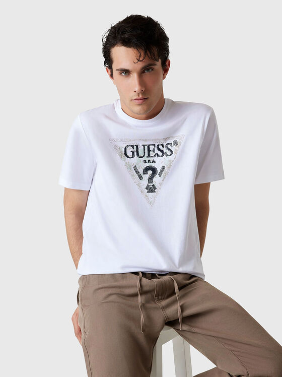 Cotton T-shirt with logo print - 1