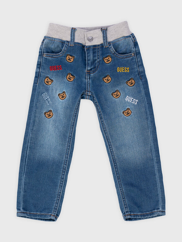 Blue jeans with embroidery - 1