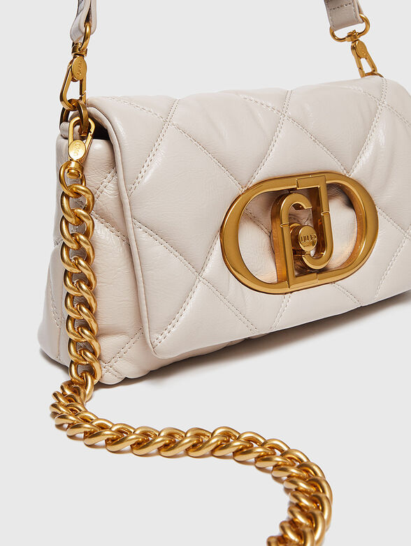Black quilted bag with logo  - 5