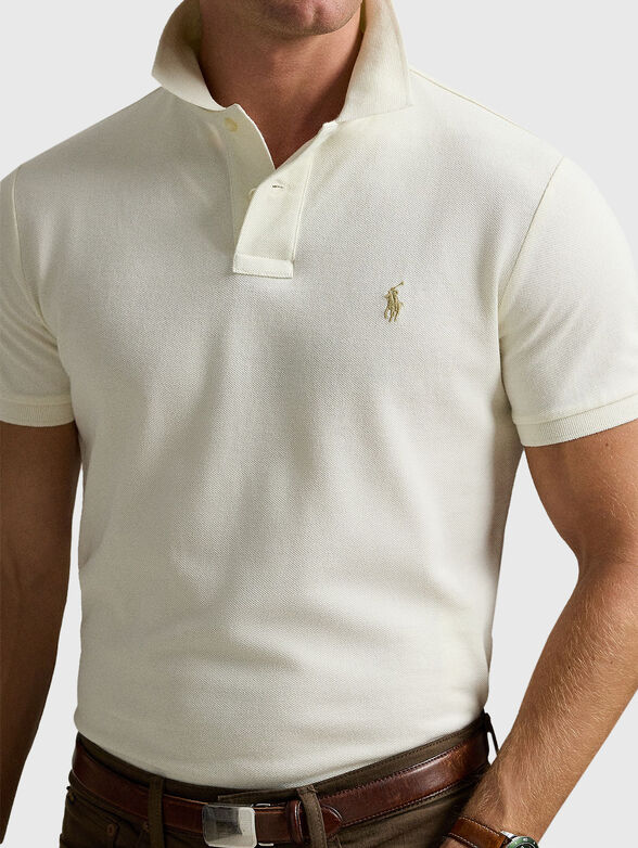 Ecru polo shirt - 4