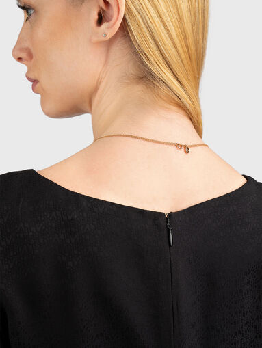 LOGO JACQUARD FLUID DRESS - 3