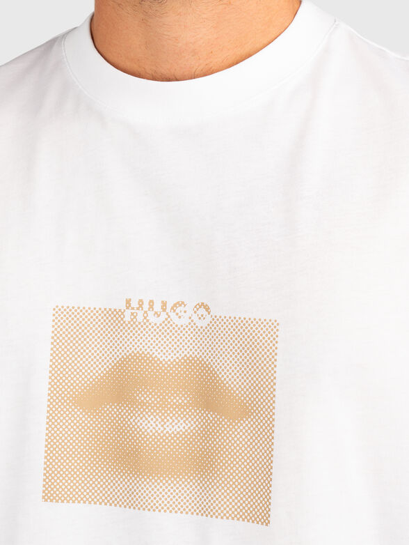 Cotton T-shirt with accent print - 4