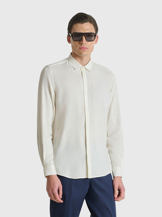 Риза LONDON от лен и вискоза - 1