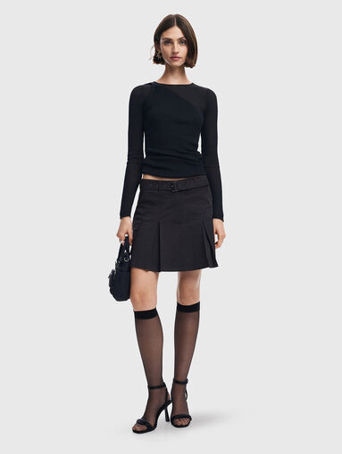 Pleated skirt in black  - 4