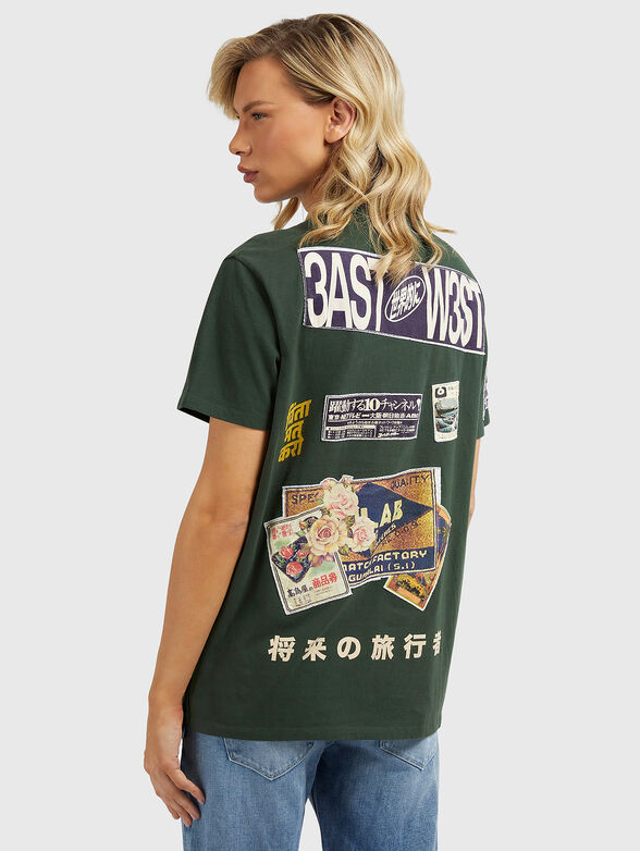Green t-shirt with accent back - 2