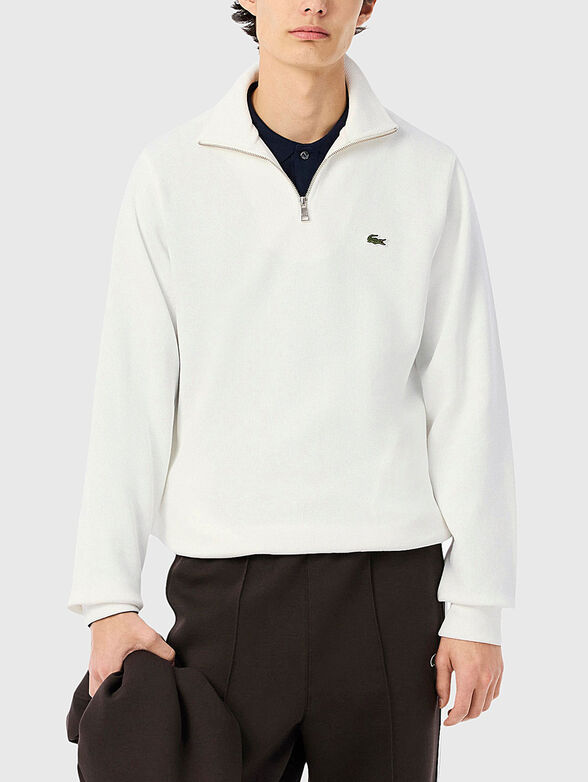 High neck zipped interlock sweatshirt - 1