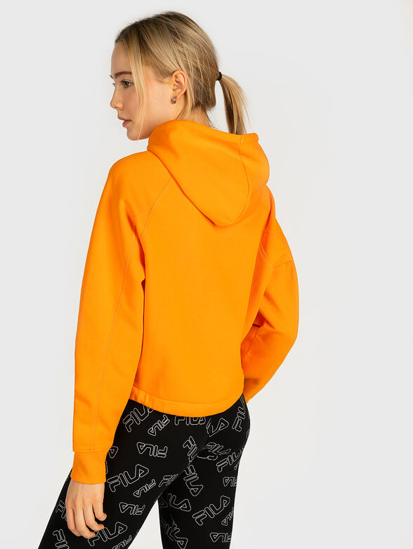 Cropped hoodie in orange color - 3