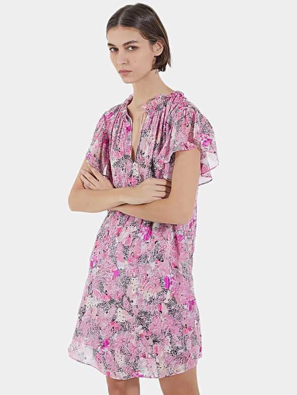 the kooples pink floral dress Short dress with floral print brand THE KOOPLES — Globalbrandsstore.com/en