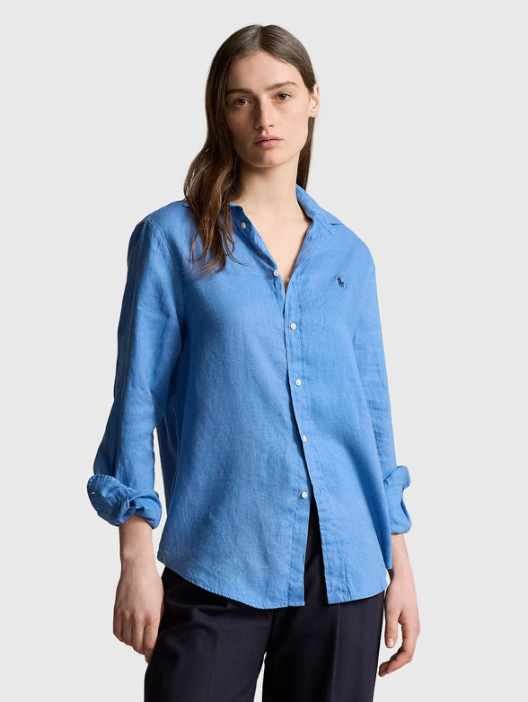 Blue linen shirt - 1