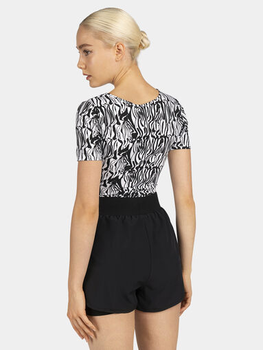 BYTOM AOP bodysuit with short sleeves and zebra print - 3