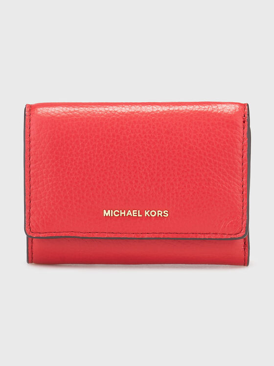 Leather wallet with logo detail - 1