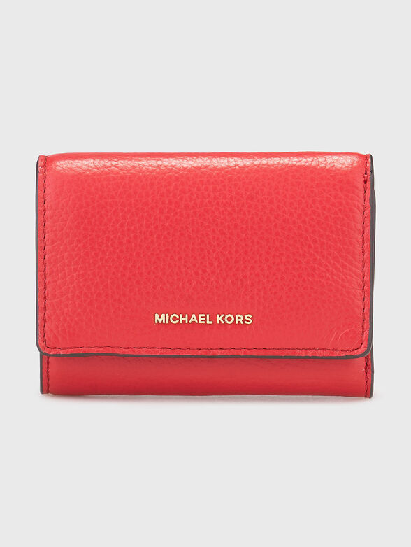 Leather wallet with logo detail - 1