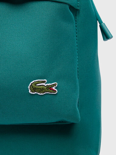 Unisex black backpack with logo detail - 4