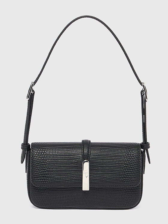 Small bag in leather with croco effect - 1