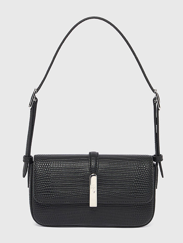 Small bag in leather with croco effect - 1