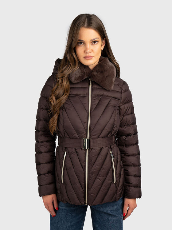 Jacket with removable hood - 1