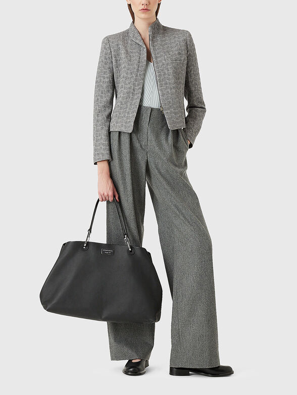 High-waisted wool and cashmere trousers - 4