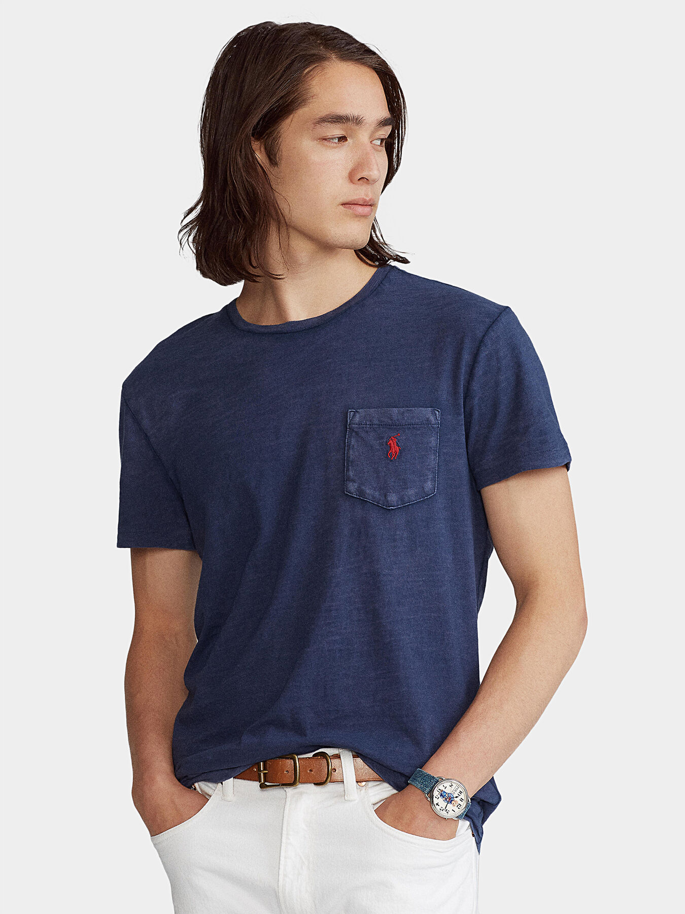 Polo Ralph Lauren 710901045003 関税送料込 T-shirt with pocket brand POLO RALPH LAUREN