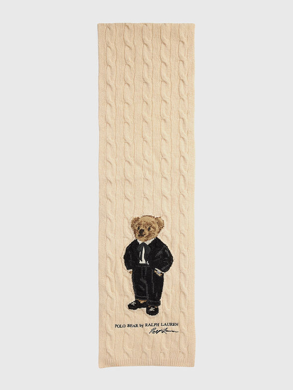 Polo Bear wool blend knitted scarf - 2