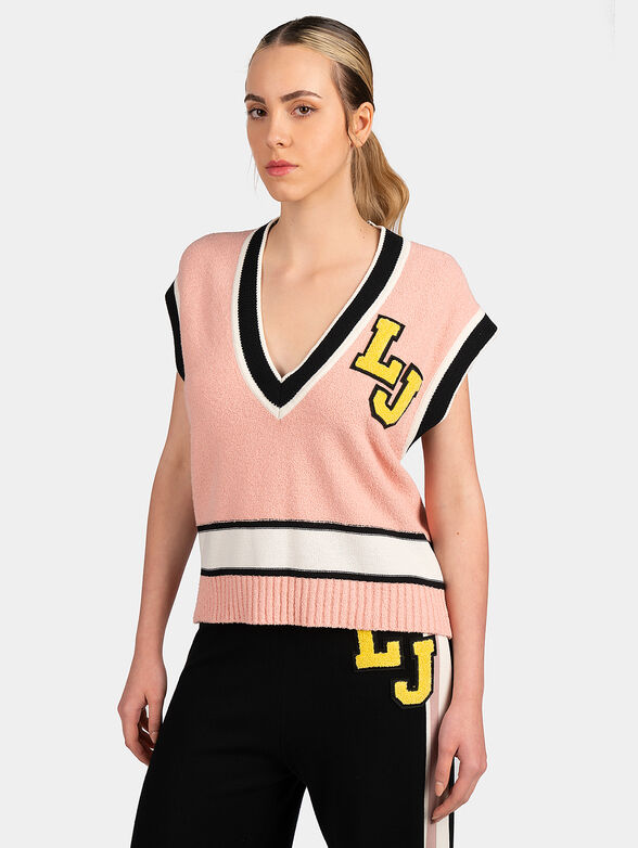 Sweater with maxi logo patch - 1