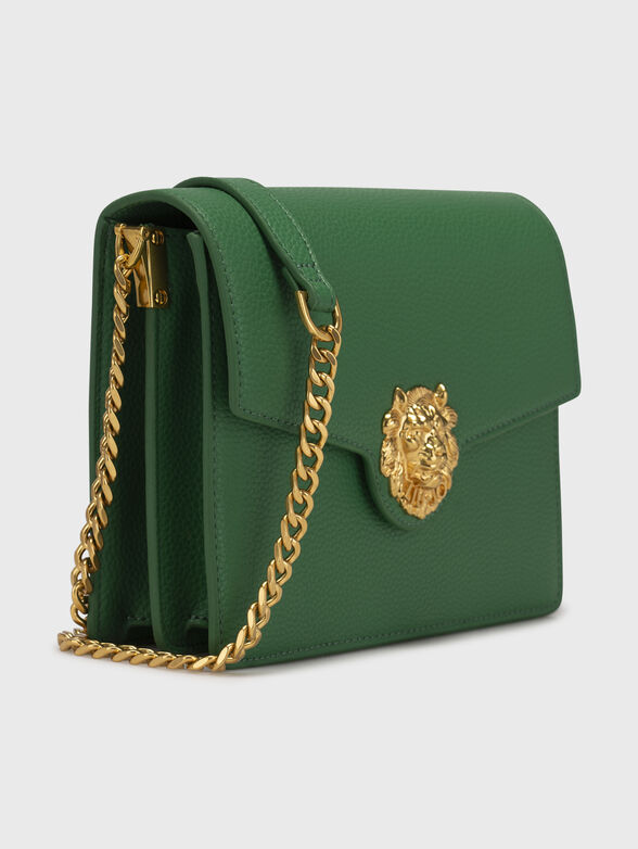 Beige crossbody bag with golden accent  - 4