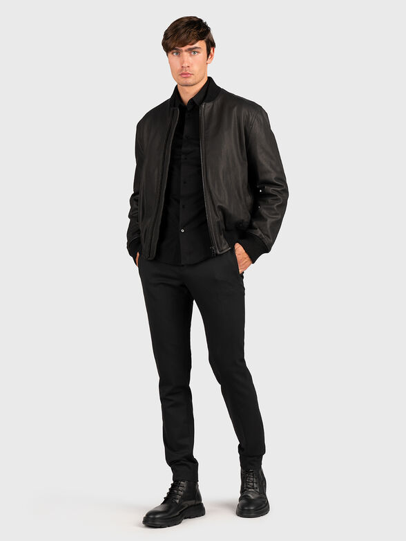 Mercerized cotton shirt with logo detail - 2