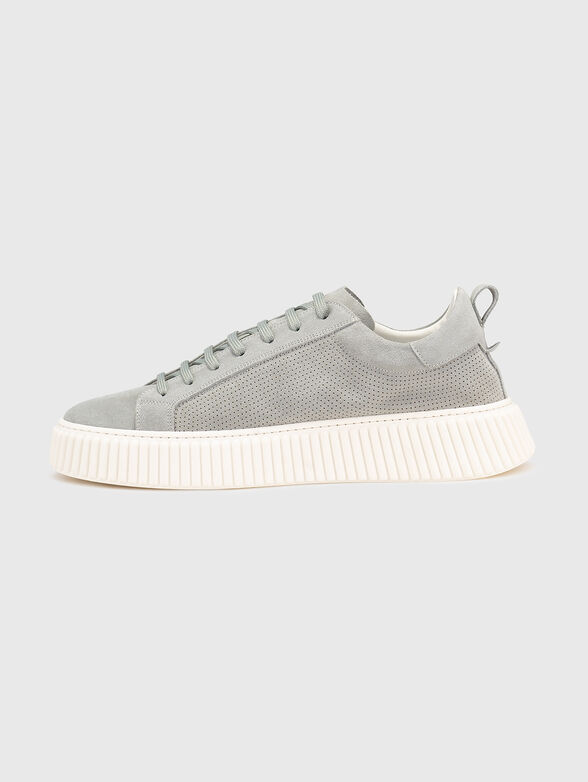 Suede sports shoes with logo - 4