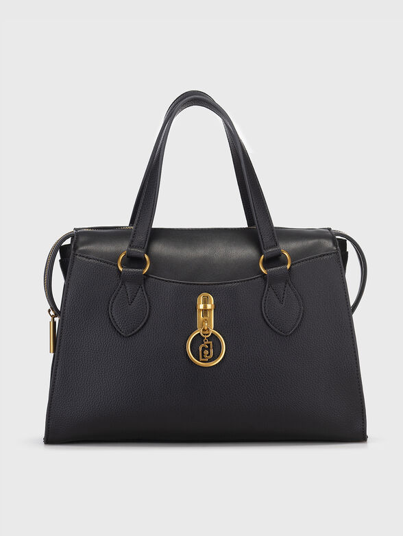 Handbag with golden logo element - 1