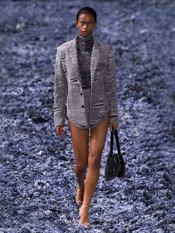 DE-PHONIX-FSG blazer with rips - 0