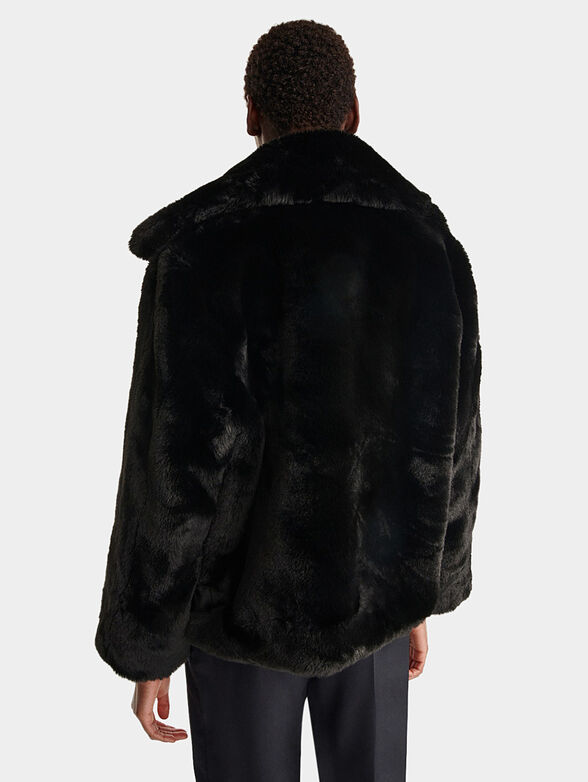 Faux fur biker jacket - 3