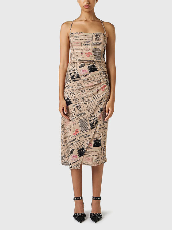 Midi dress with accent print - 1