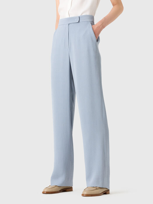 Straight cut trousers in light blue