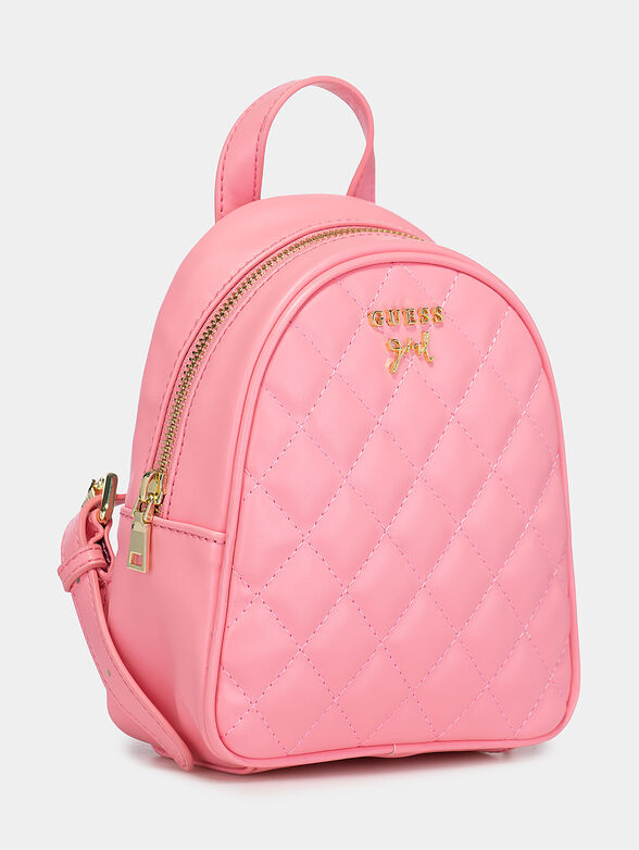 NOVA small pink backpack with quilted effect - 3