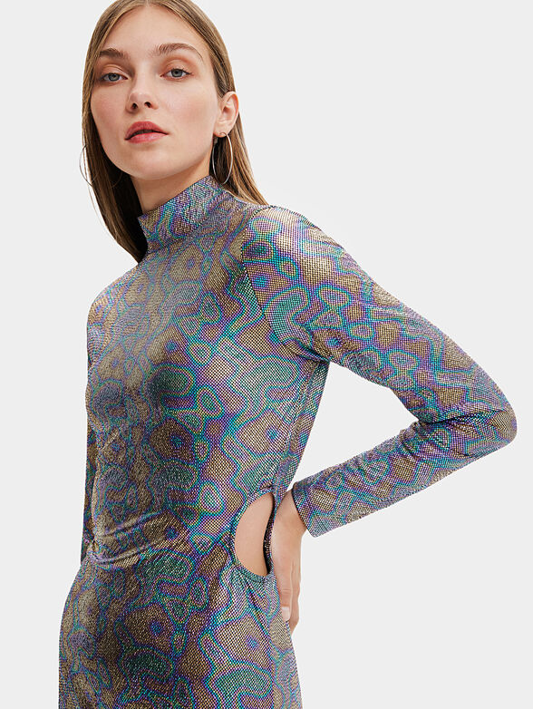 LUNA dress with metallic effect - 3